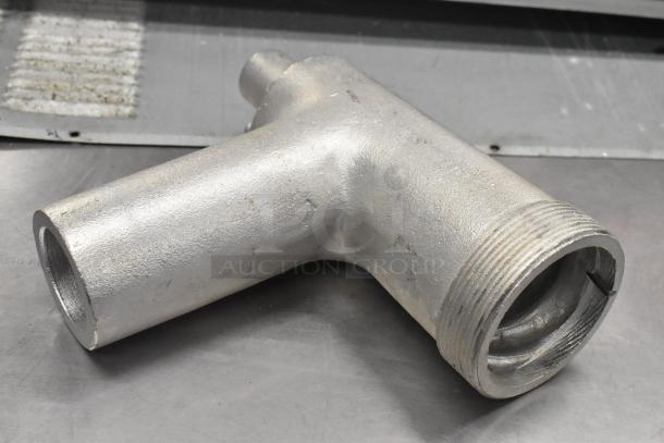 Brand new meat grinder attachment, metal body shown. Includes auger, tray, and pusher. Scratch and dent condition.