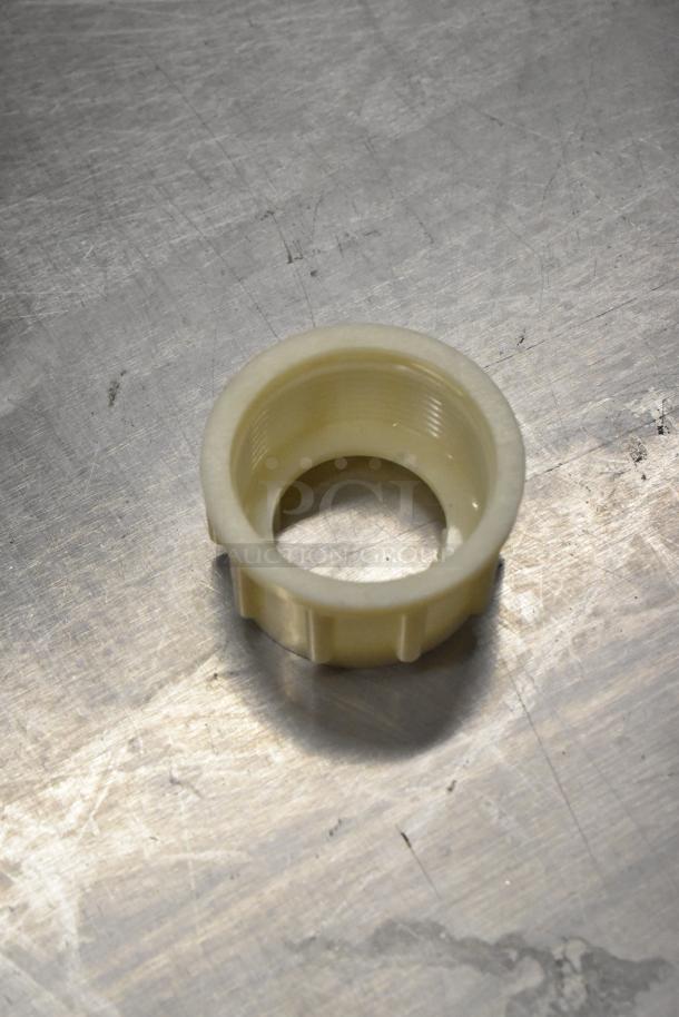 BRAND NEW SCRATCH AND DENT! 190m22hsknif slicer knife assembly. Compatible with #22 slicer attachments. Cream color, circular shape.