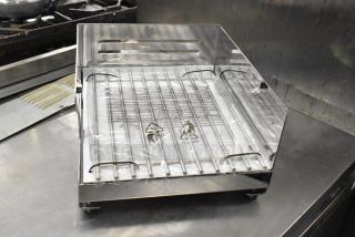 3 Chef Master 90217 stainless steel butane stove covers, new, 7 3/16" x 14 1/2" x 12", scratch and dent condition.