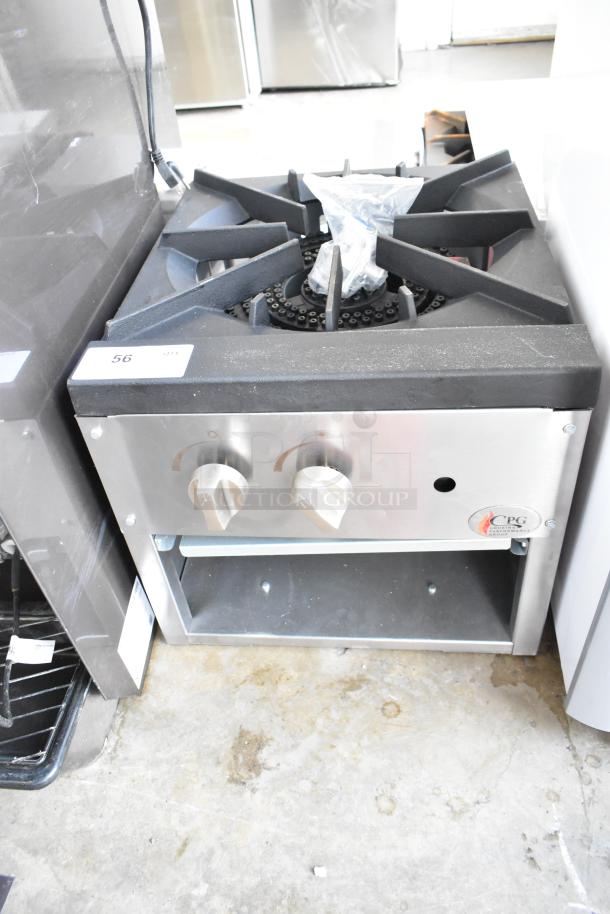 Brand new Cooking Performance Group CPG-SP-18-N stock pot range, 80,000 BTU, natural gas, slight scratches, model 351CPGSP18N.