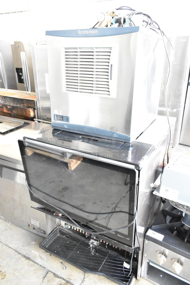 2022 Scotsman NH0622A-1B ice head on 2022 Lancer TP30 carbonated beverage dispenser. Stainless steel, touchscreen, excellent condition.