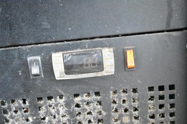 Micro Matic MDD-94 kegerator control panel with switches and visible wear. Model: MDD-94, 115 volts, 1 phase.