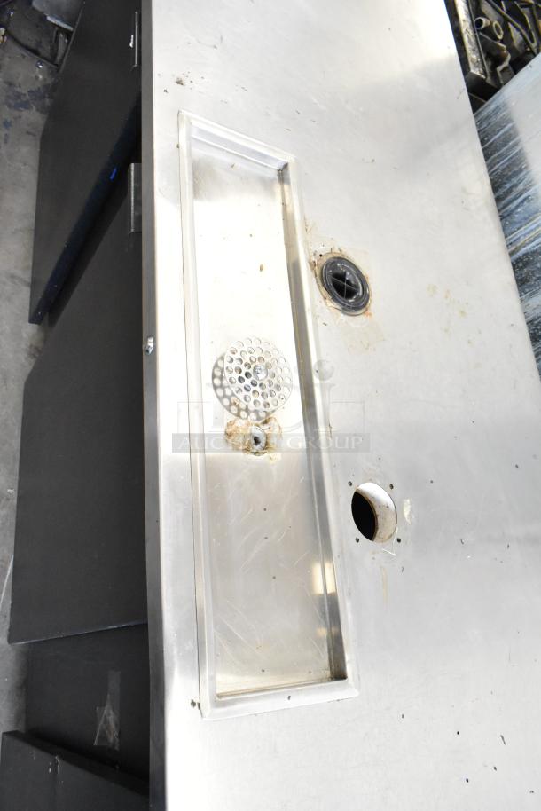 Micro Matic MDD-94 Kegerator, direct draw, stainless steel surface, 115V, 1 phase, used, some wear visible.