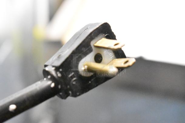 Close-up of power plug for Minus Forty 22-USGF-X1-1C003-BK-NESTLE commercial freezer, 115V, 1-phase.