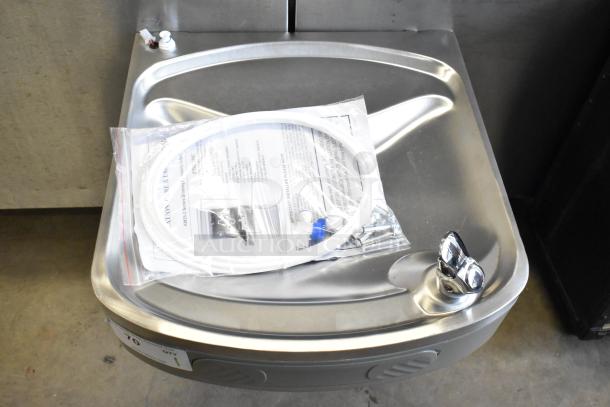 Brand new Elkay KM35-2 wall mount water fountain, stainless steel, scratch and dent condition, includes installation kit.