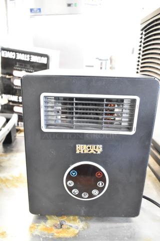 Hercules Heat AGL-05PB portable heater, black, digital controls, 120V, 1 phase. Brand logo visible, good condition.