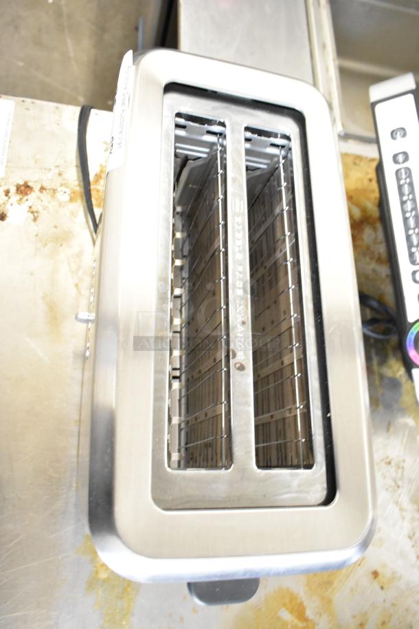 Breville BTA730XL/A 2-slot toaster, stainless steel, 120V, 1 phase, good condition, clear slots.