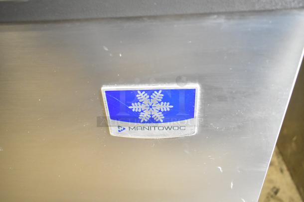2022 Manitowoc URF0310A-161B undercounter ice machine, 115V, 1 phase. Features blue snowflake logo. Excellent condition.
