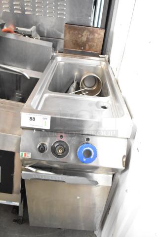 Rosito Bisani CPG1TWBHBTU commercial pasta cooker, stainless steel, natural gas, visible dials, fair condition.