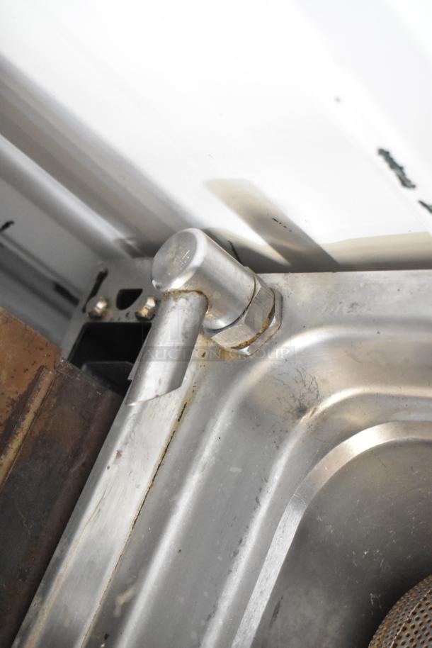 Rosito Bisani CPG1TWBHBTU commercial pasta cooker, natural gas, showing stainless steel detail, slightly worn condition.