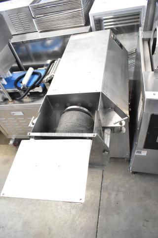 CG5-8 Commercial Food Processing Machine, 230V, 3 Phase. Stainless steel body, visible conveyor belt. Model: CG5-8.