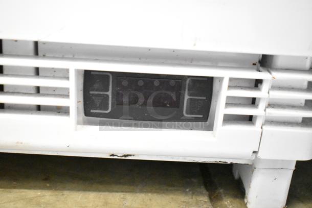 Marchia MDC78W countertop refrigerated merchandiser, digital display, some wear visible. 110-120V, 1 Phase.