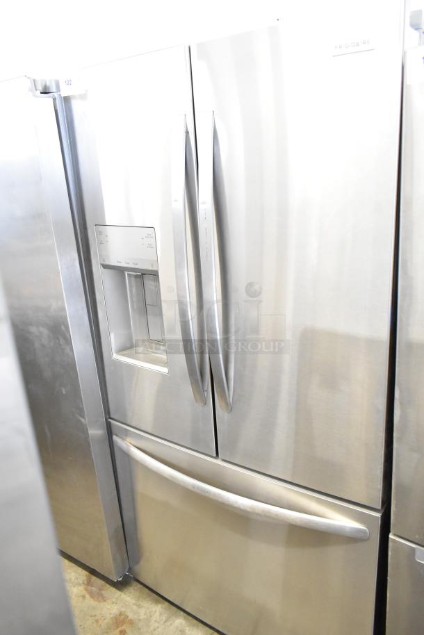 Frigidaire FRFC2323ASB cooler with freezer drawer, ice/water dispenser. New, scratch/dent. 115V, 1 phase.