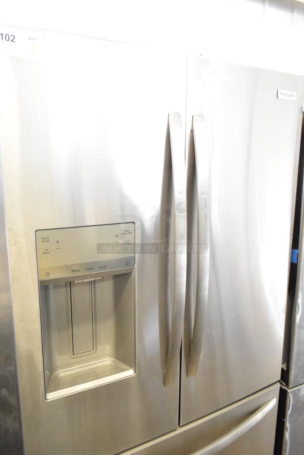 Frigidaire FRFC2323ASB reach-in cooler with freezer drawer, ice/water dispenser, scratch and dent, 115V, 1 phase.