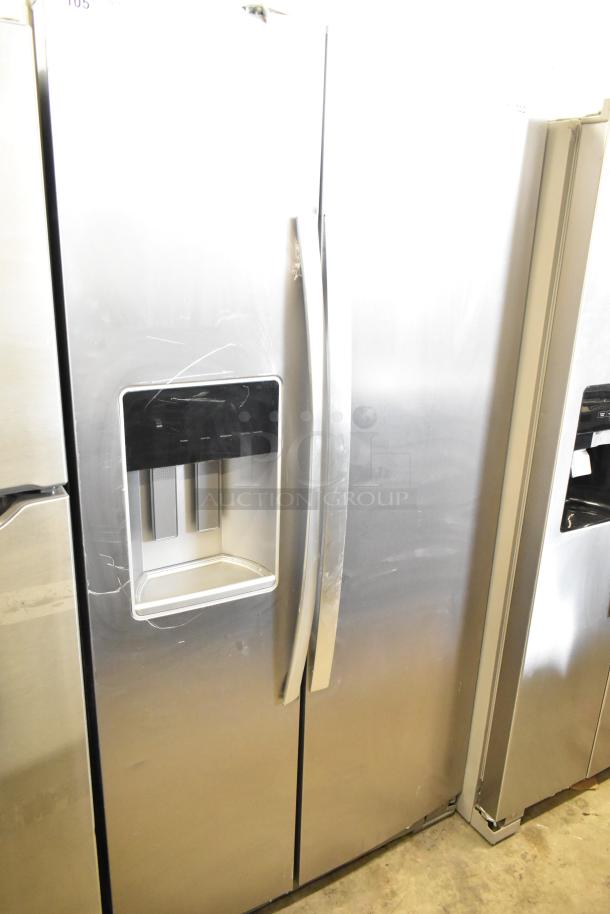 Brand new Whirlpool WRSC6536RZ00 cooler; scratch and dent. Features freezer, ice/water dispenser. 115V, 1 Phase.