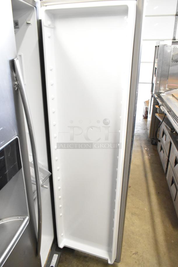 Brand new 2025 Whirlpool WRSC6536RZ00 cooler with freezer, ice/water dispenser; minor scratches, 115V, 1-phase.