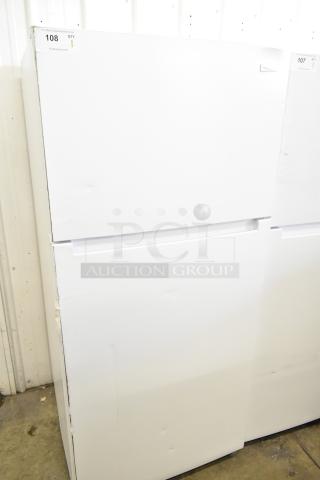 BRAND NEW scratch and dent 2024 Vissani MDTF18WHR reach-in cooler with freezer, 115V, white, minor dents visible.