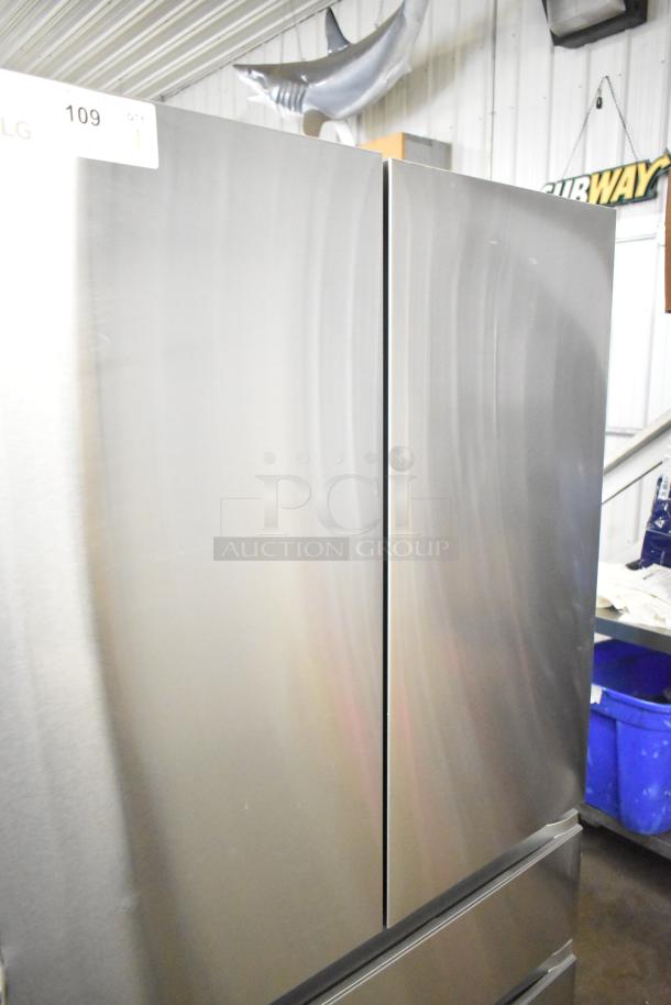 2025 LG LF30S8210S/01 Reach In French Door Cooler with Drawer Freezer, stainless steel, 115V, 1 Phase, excellent condition.