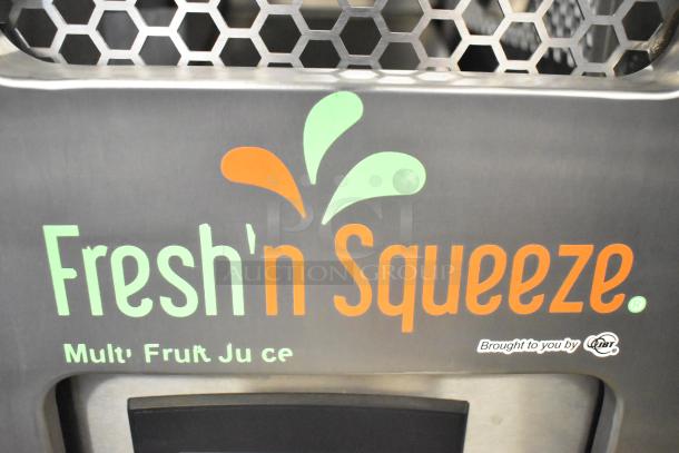 JBT 2ND-GEN-MFJ-HE Fresh N Squeeze citrus juicer, commercial floor model with casters. 115 Volts, 1 Phase.