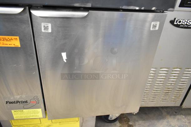 BRAND NEW Frymaster FPPH255CSE commercial fryer with 4 baskets, filtration system, stainless steel, on casters, 80,000 BTU.