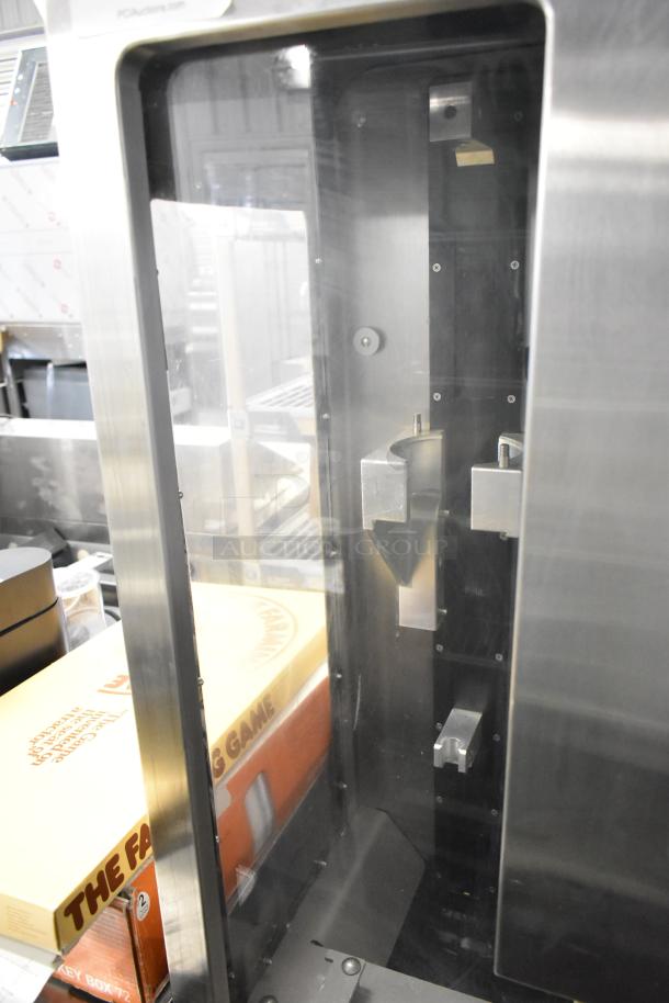 JBT 2ND-GEN-MFJ-HE Fresh N Squeeze citrus juicer, floor style, commercial casters, stainless steel, 120V, 1-phase.