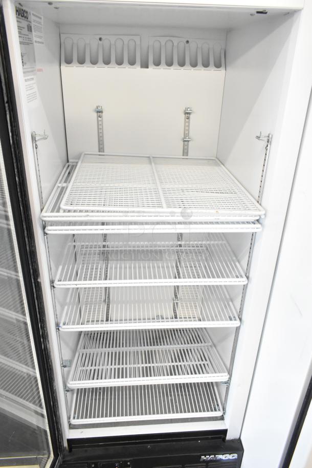 Habco SE12 Commercial Single Door Cooler Merchandiser, with adjustable shelves, 115V, 1 Phase, excellent condition.