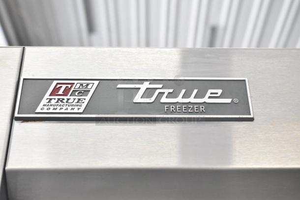 2017 True T-19F Single Door Reach In Freezer, 115 Volts, TSCI-600R-G-PH model, stainless steel, True logo visible.