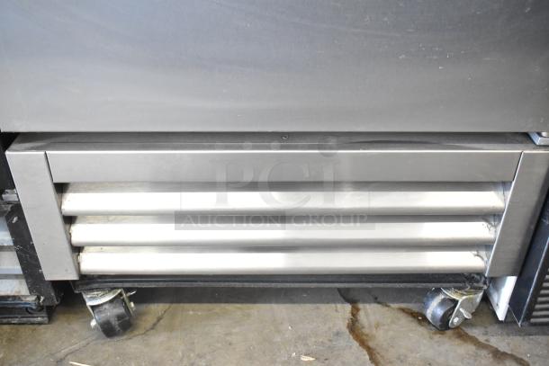 2017 True T-19F Commercial Reach In Freezer, 115 Volts, Model TSCI-600R-G-PH, single door, on casters, stainless steel finish.