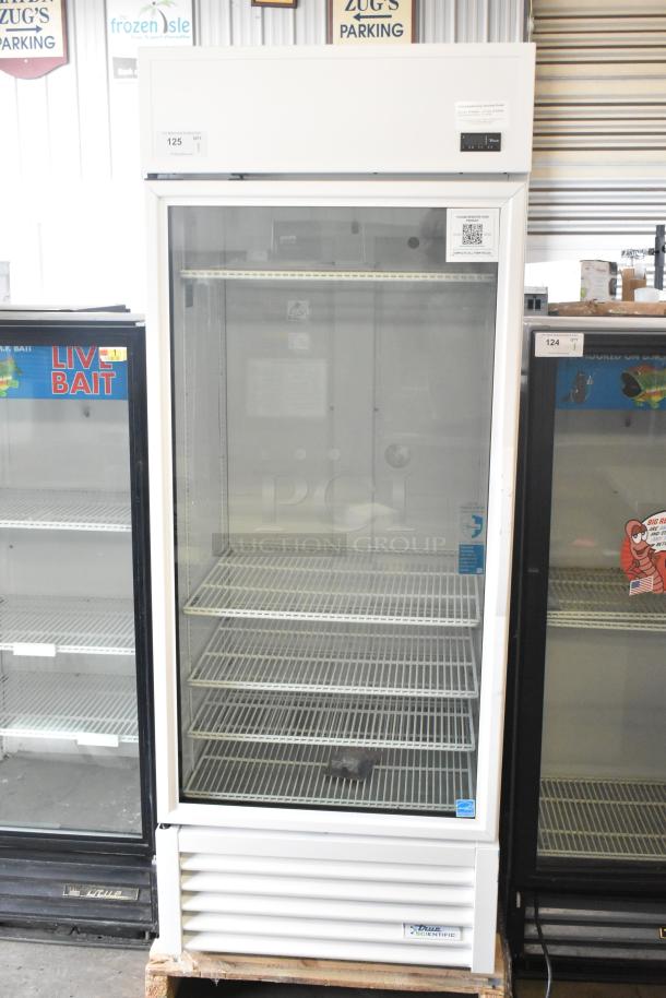 2025 True TSCI-600R-G-PH Commercial Single Door Reach In Cooler Merchandiser, 115V, 1 Phase, glass door, clean condition.