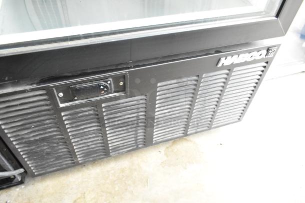2019 Habco SE18HC Commercial Single Door Cooler, black exterior, visible temperature display, 115 volts, 1 phase.