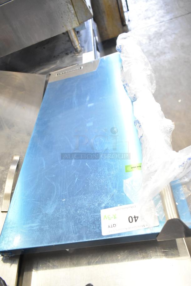 Hoshizaki Ice Machine Door, stainless steel, in protective wrapping, with reflective surface and visible product label.