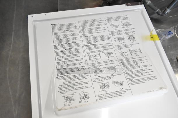 3-item lot: Everpure 4000 Water Filter Head, Marinco CL40FC-B Power Cap, Hoshizaki Ice Machine Door with instructions.