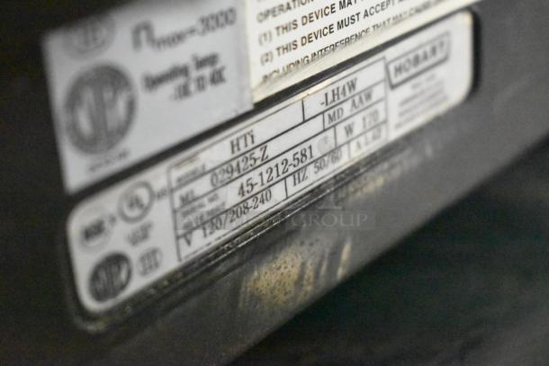 2020 Hobart HTi-7LH4W Commercial Countertop Scale label, showing model and voltage details. Tested and working.
