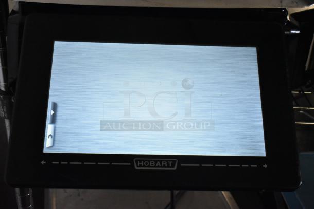 2024 Hobart HTi-7LH4W commercial countertop scale, black, tested and working, lacks power cord, 120/208-240V, 1 Phase.