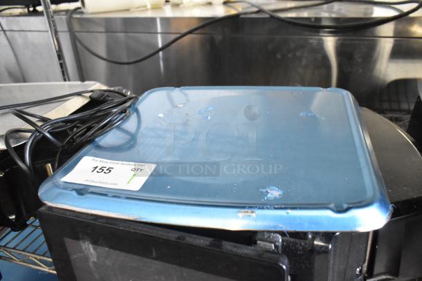 2023 Hobart HTi-7LH4W commercial countertop scale, tested, working, with wear on the surface and visible auction label number 155.