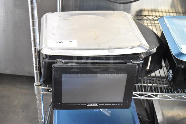Hobart commercial countertop scale with touchscreen display, untested due to cut power cord, item tag says "156".