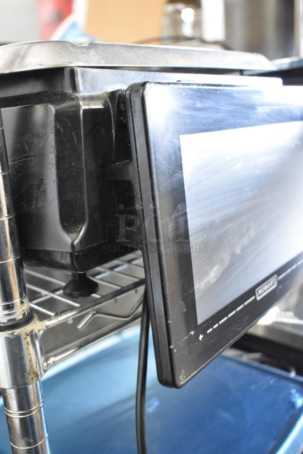Hobart commercial countertop scale, unable to test due to cut power cord, black display panel, for 120/208-240 volts, 1 phase.