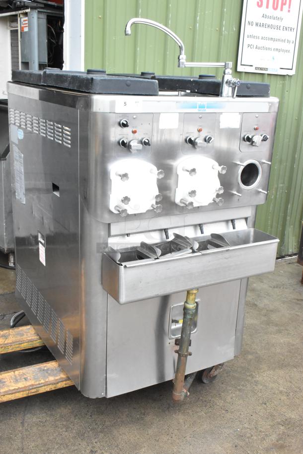 2016 Taylor C043-33 stainless steel water-cooled 3-flavor frozen custard machine, on casters, 208/230V, 3-phase.