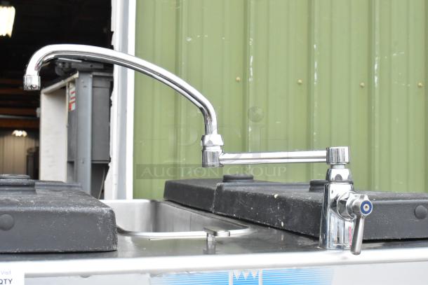 2016 Taylor C043-33 frozen custard machine, stainless steel, 3-flavor, floor style, water-cooled, commercial casters.