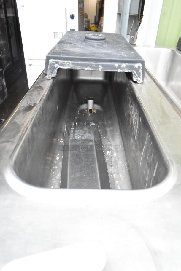 2016 Taylor C043-33 stainless steel frozen custard machine, 3 flavor, water-cooled, floor style, with commercial casters.