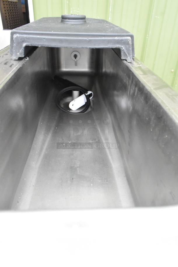 Inside view of a 2016 Taylor C043-33 stainless steel frozen custard machine, showing a clean, spacious interior.