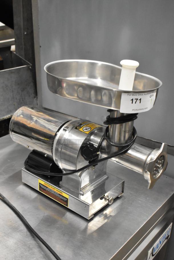 Backyard Pro 554BSG12 Butcher Series #12 Electric Meat Grinder in stainless steel. 120 Volts, 1 Phase. Auction Tag: 171.