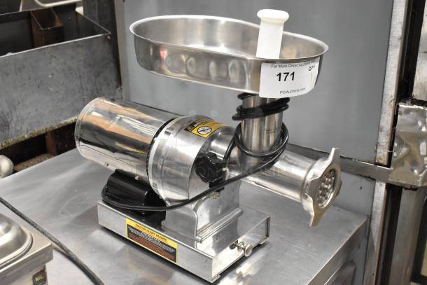 Backyard Pro 554BSG12 Butcher Series #12 electric meat grinder. Stainless steel, 120 volts, 1 phase, excellent condition.