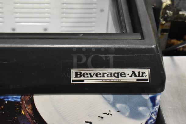 Beverage Air EZA84 commercial chest freezer merchandiser, 115V, 1 phase, with visible brand label "Made in USA."