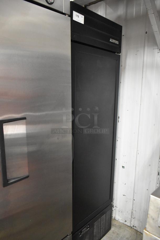 2019 Habco SE18 Commercial Single Door Cooler, 115V, 1 Phase, black finish, excellent condition, model SE18.