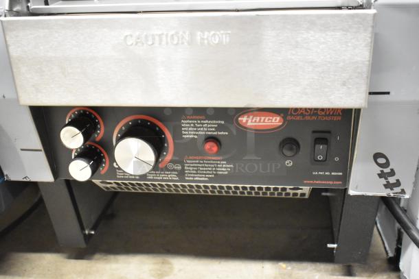 BRAND NEW SCRATCH AND DENT Hatco TQ-800HBA Toast Qwik conveyor toaster, 3" opening, 208V, 1 Phase, control panel view.