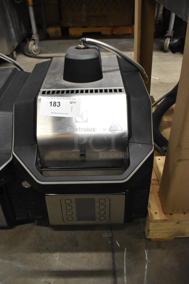 2019 Electrolux HSPP3BPRS commercial countertop panini press, 208V, visible control panel, sturdy stainless steel build.