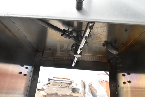 American Dish Service ADS AF-ES commercial dishwasher interior view, showing spray arms and stainless steel finish. 120V, 1 phase.