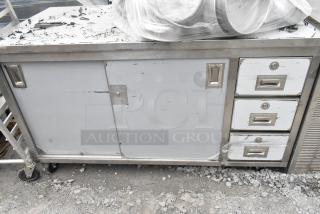 Regency 600EBT3060  Enclosed Base Sliding Door Table with Drawers