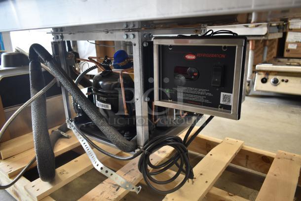 Hatco FTB-3 Commercial 57" Three Pan Drop-In Frost Top, 120V, 1 Phase, scratch and dent condition, on pallet.